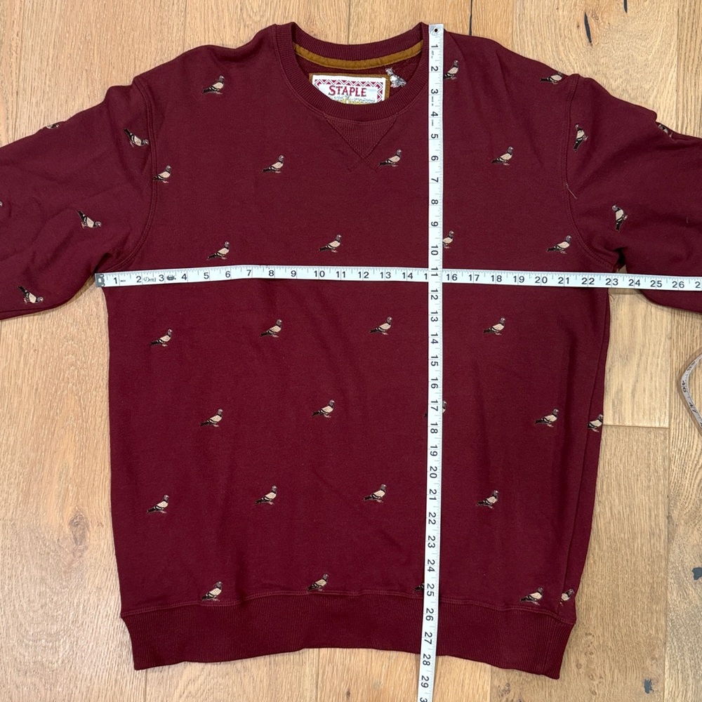Staple Pigeon Men’s All Over Embroidered Crewneck Sweater Large - Picture 6 of 7